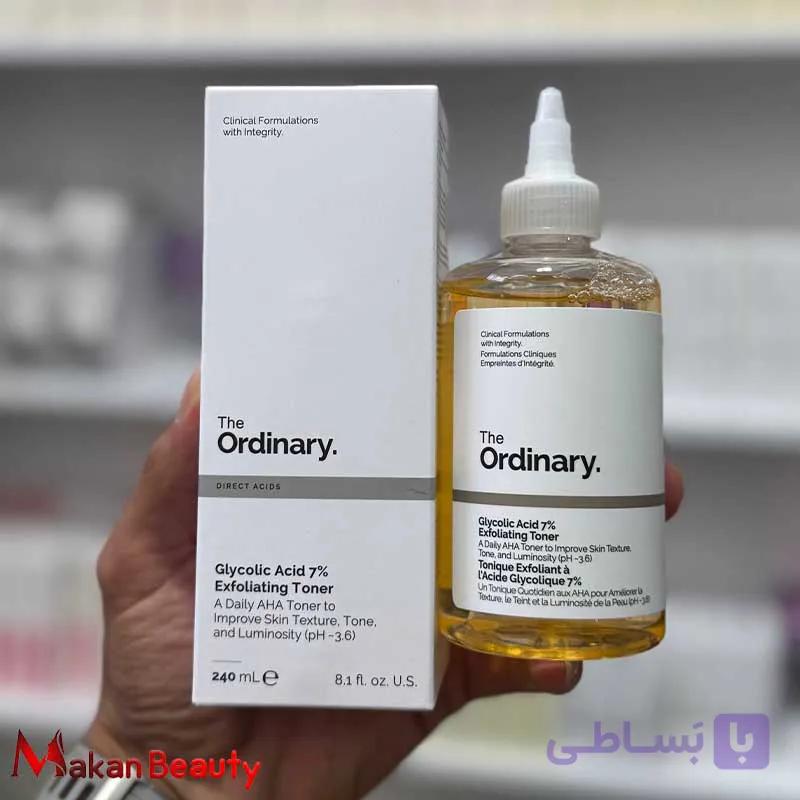 تونر لایه‌بردار گلیکولیک اسید ۷٪ قوی حجم ۲۴۰ میل – معجزه شفافیت پوست — تصویر 1