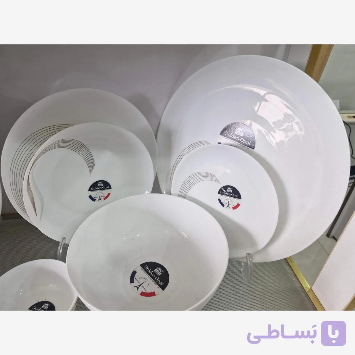 سرویس آرکوپال ۲۶ پارچه گلدن اوپال مدل شمل طلا — تصویر 1