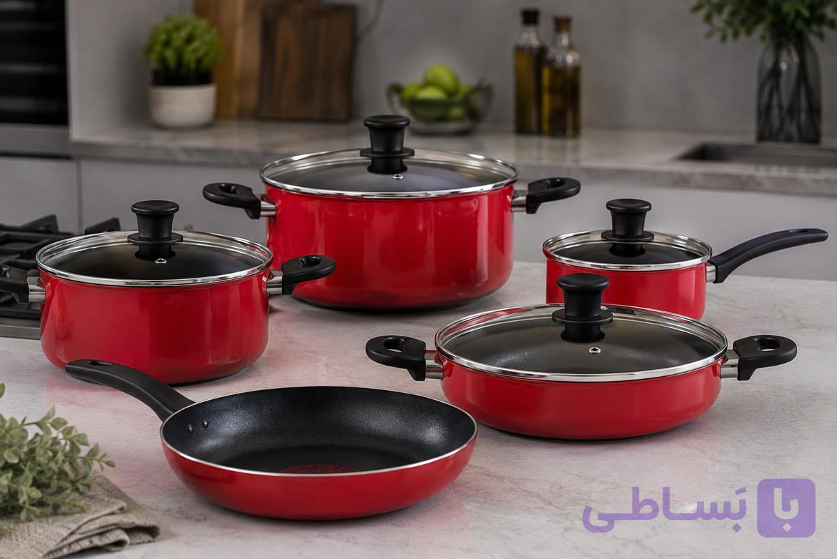 سرویس قابلمه ۸ پارچه تفال مدل Tempo Flame — تصویر 1