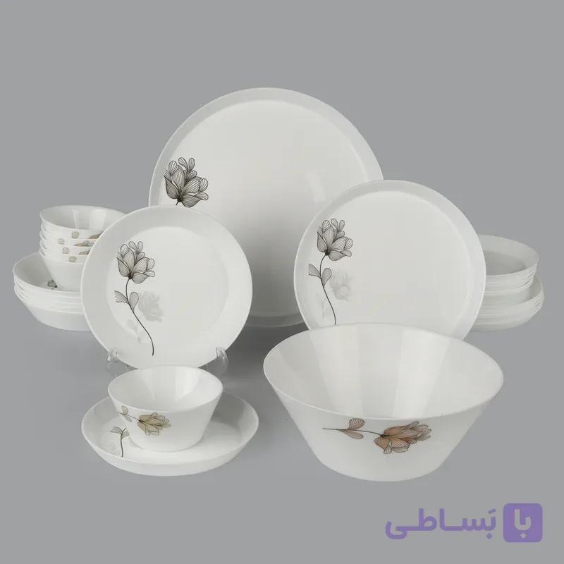 سرویس 26 پارچه طرح رزگلد گلدن اپال — تصویر 1