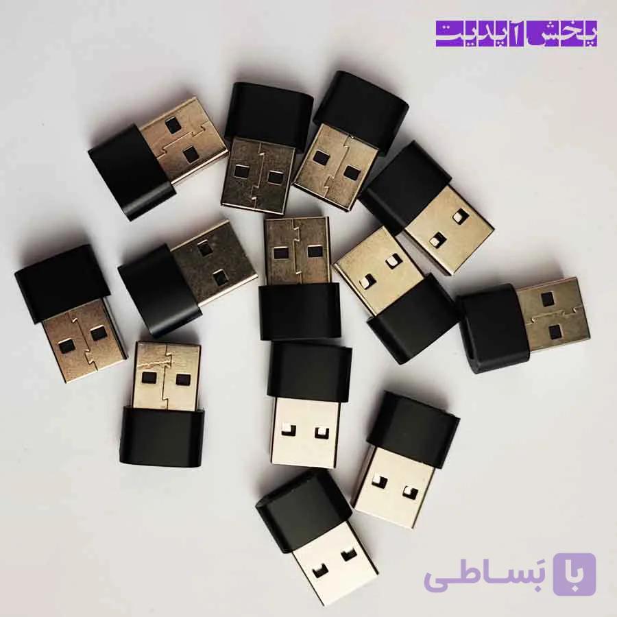 تبدیل Type-C به USB (تبدیل کابل 2 سر تایپ سی به یک سر USB) رنگ مشکی — تصویر 1