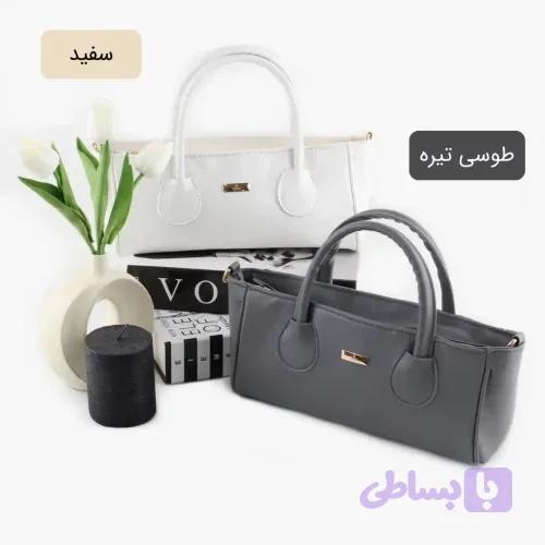 کیف زنانه دستی جدید شیک رنگ سفید