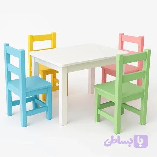 ست میز و صندلی چوبی کودک کد