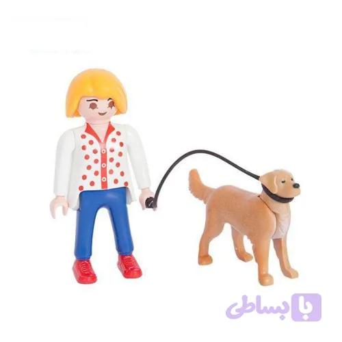 آدمک دختر با سگ playmobil مدل 1001