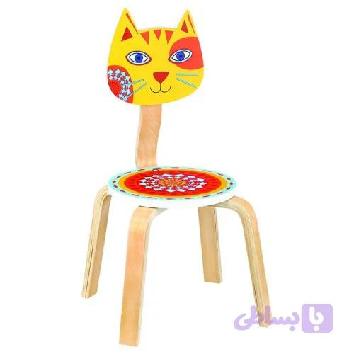 صندلی کودک چوبی مدل گربه کد SD 02 B