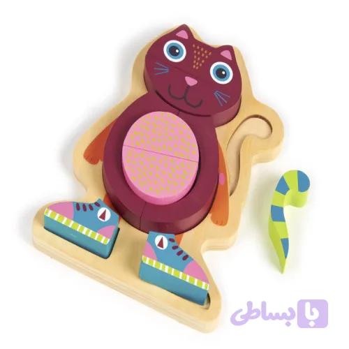 جورچین چوبی کودک طرح گربه oops كد1600221