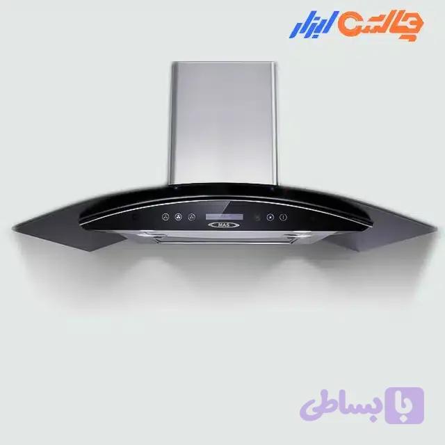 ‎هود‏ ‎‎شومینه‏‌ای‏ دو موتور 90 ‎مشکی‏ ‎مس مدل آرتیسان‏