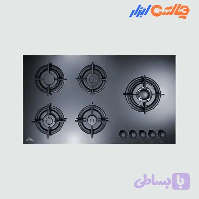 اجاق گاز پنجشعله مشکی شیشهای مس مدل G10