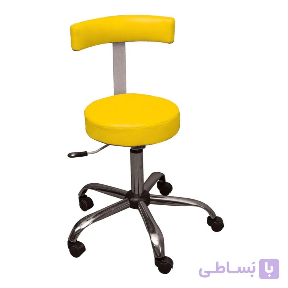 صندلی تابوره پزشکی جکدار – کف گرد مدل هایگر (Haiger)