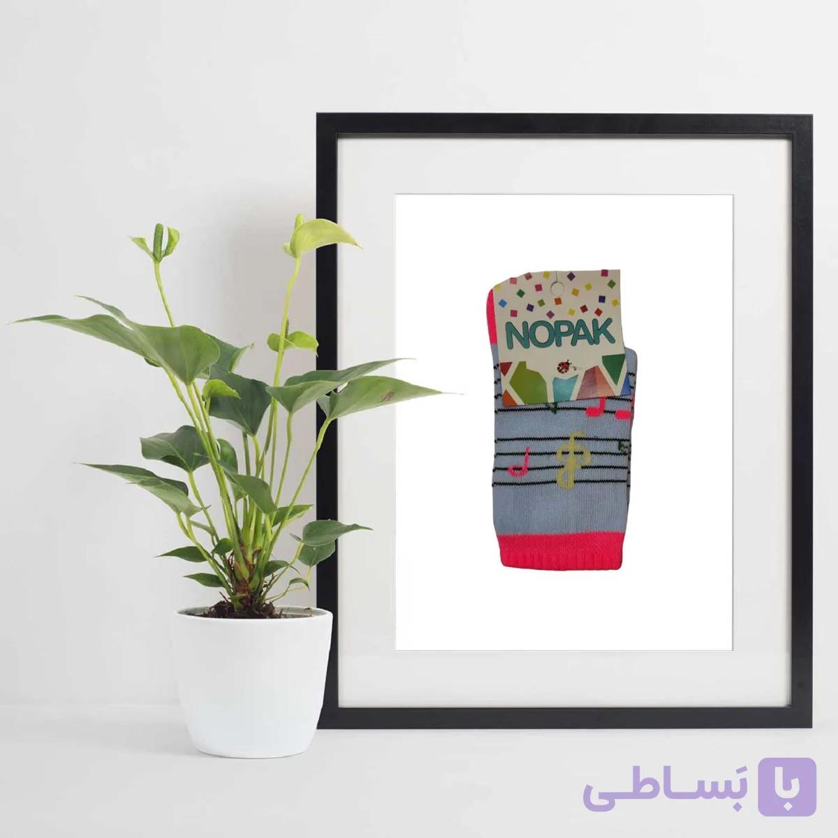 جوراب دخترانه ساق دار Nopak طرح موزیک — تصویر 1