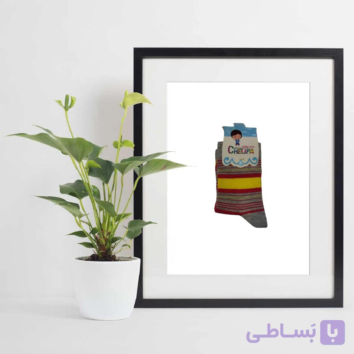 جوراب پسرانه Chelipa طرح خط دار — تصویر 1