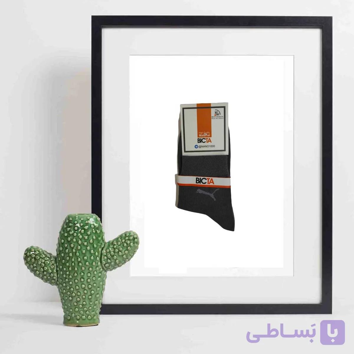 جوراب مردانه نیم ساق پنبه ای بیکتا Bicta طرح پوما Poma — تصویر 1