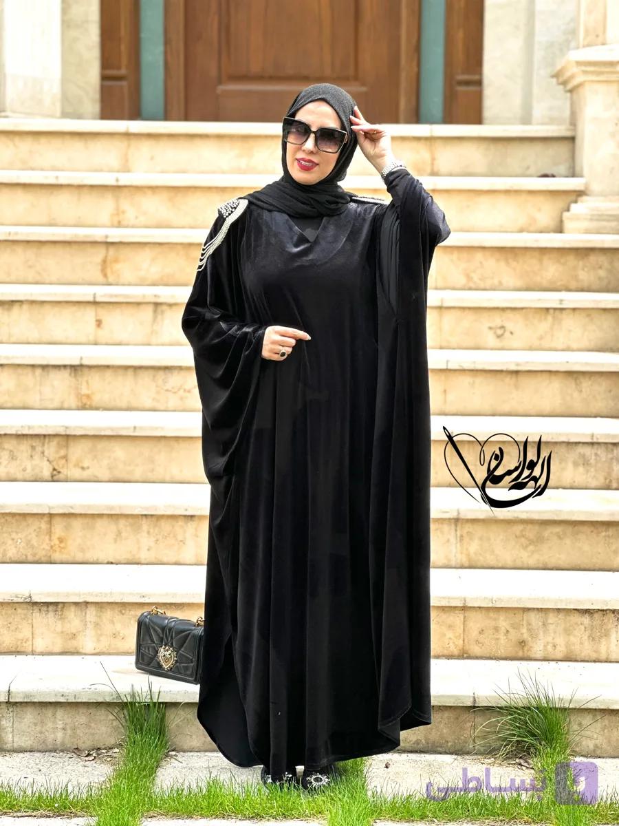 عبای تمام مخمل زنانه مدل چهارفصل | پارچه لطیف با استایل خاص