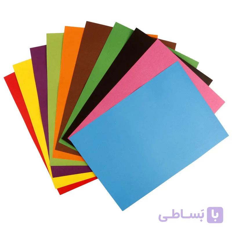 مقوا رنگی 130 گرم A4 بسته 10 عددی — تصویر 1