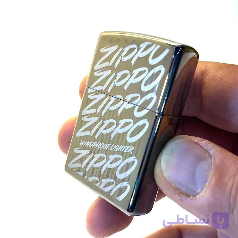 فندک زیپو لاکچری لوگوی ZIPPO مدل 29631 کلکسیونی آیس — تصویر 1