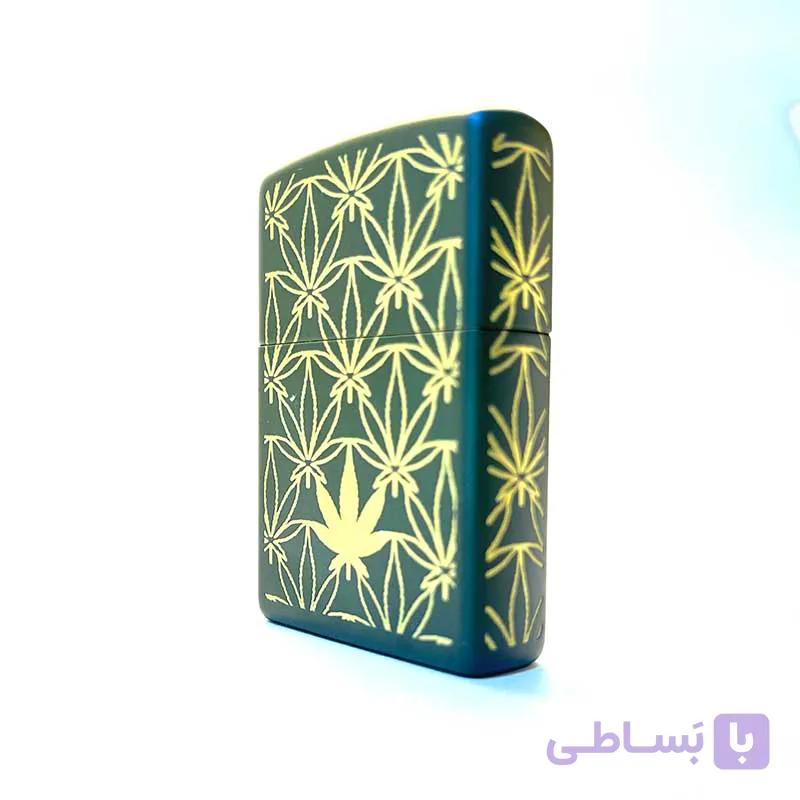فندک زیپو اصل برگ ماریجوانا مدل 29589 ZIPPO ALL AROUND LEAF — تصویر 1