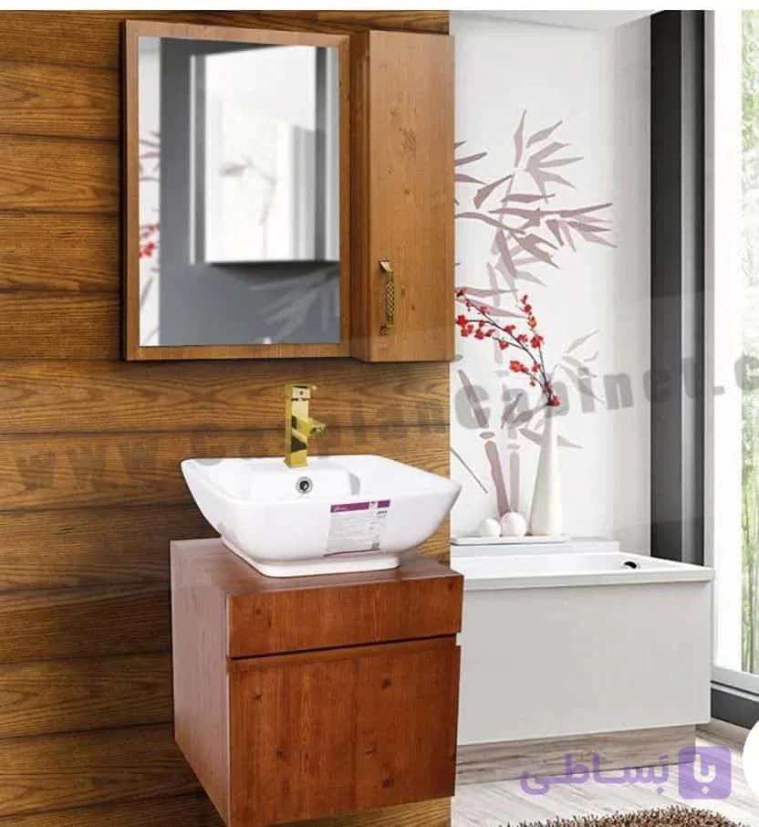 روشویی کابینت دار ساترون چوب40 سانت