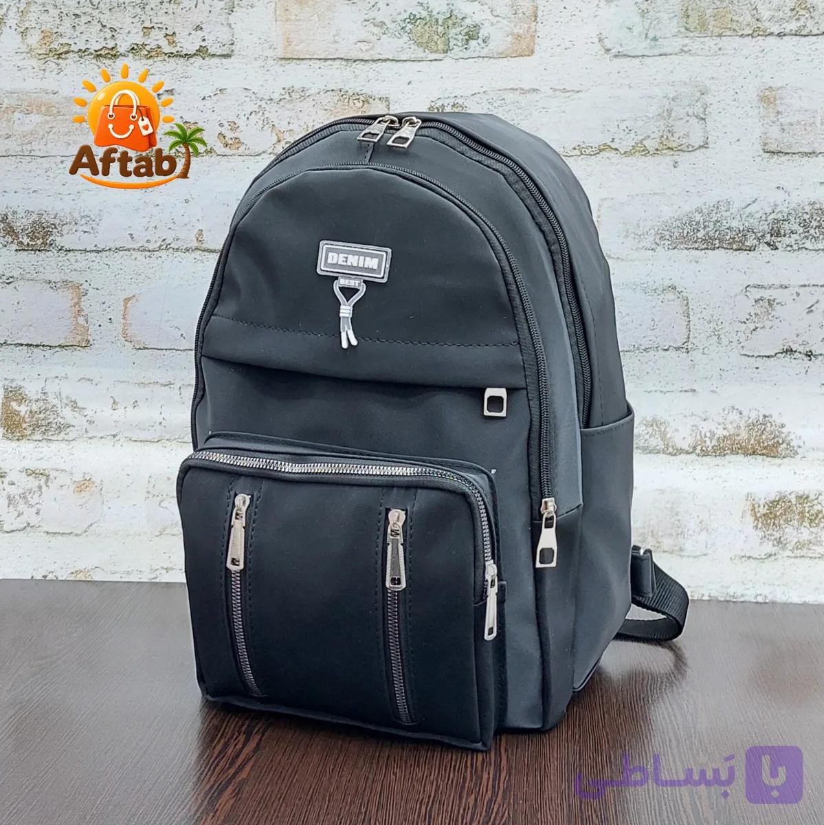 کوله پشتی اسپورت دیبا دو زیپ طرح DENIM — تصویر 1