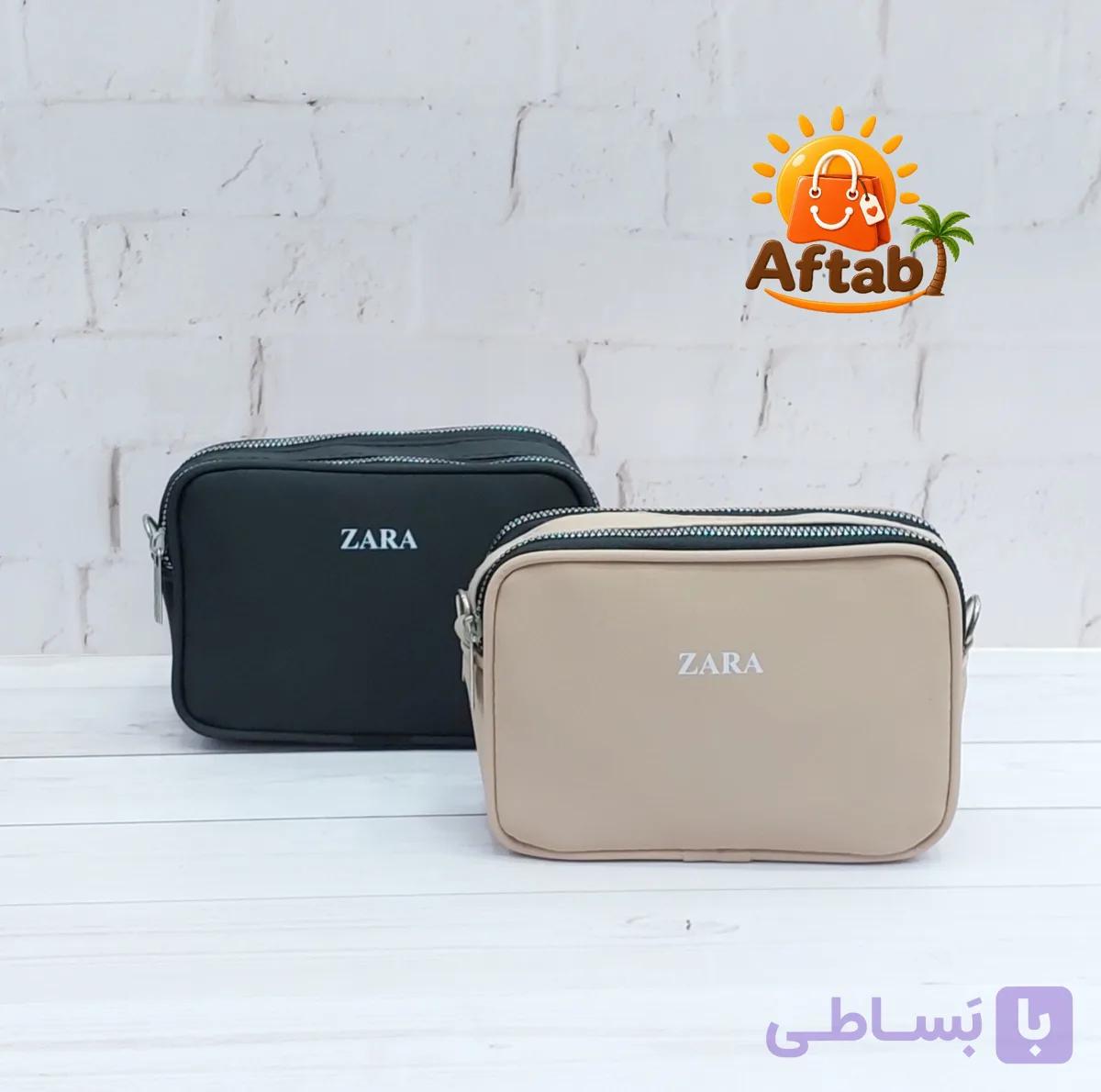 کیف دوشی زنانه دخترانه دو زیپ طرح ZARA — تصویر 1
