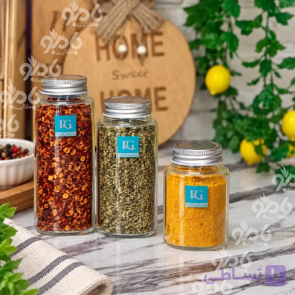 بانکه شیشه ای گرد درب فلزی دنا — تصویر 1