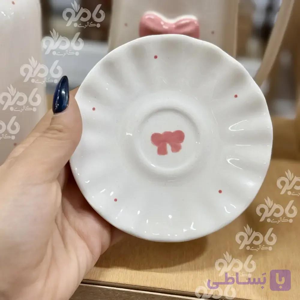 نعلبکی دالبر 12سانت پاپیون صورتی — تصویر 1