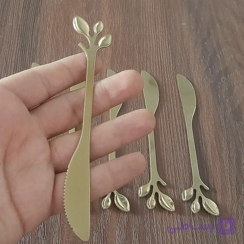 کار کره خوری طلایی طرح برگ