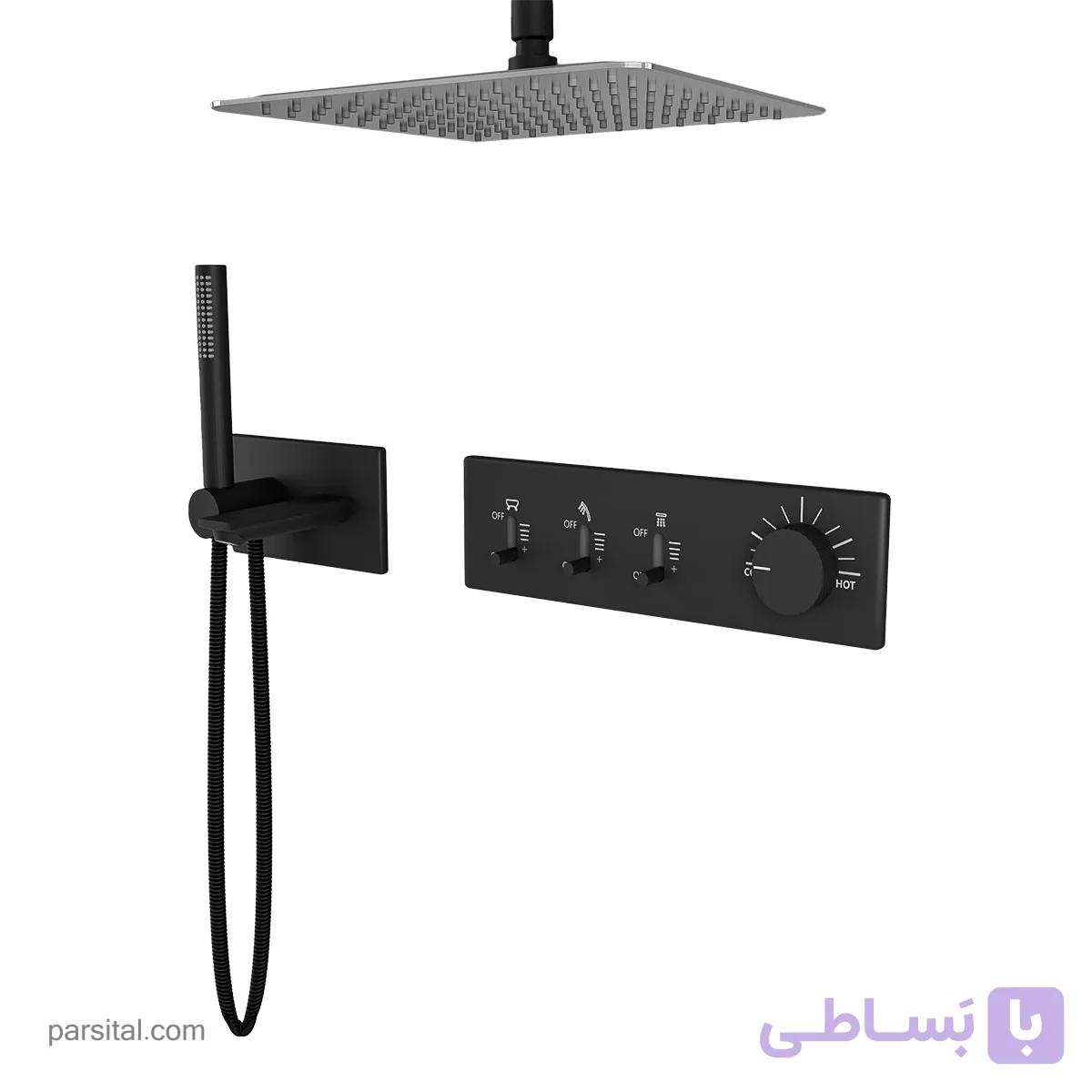 لوازم (متعلقات) حمام توکار پرایم مدل ملودی کروم تیپ 4 یونیورسال — تصویر 1
