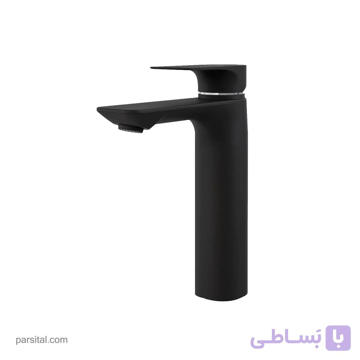 شیر روشویی بلند پرایم مدل ملودی مشکی — تصویر 1