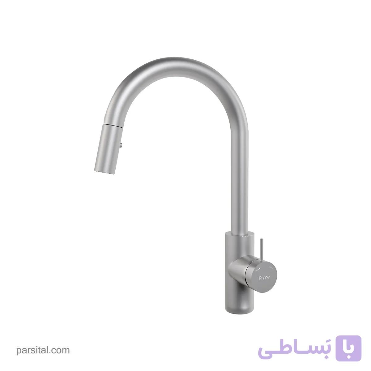 شیر ظرفشویی شاوری پرایم مدل اُرا استیل مات — تصویر 1