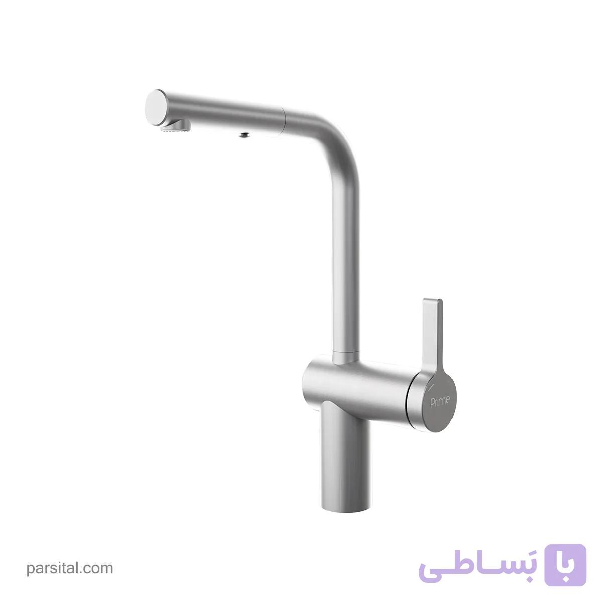 شیر ظرفشویی شاوری دو حالته پرایم مدل لیولو استیل مات — تصویر 1