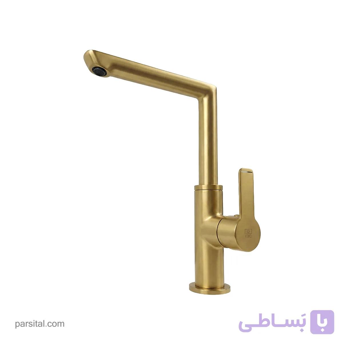شیر ظرفشویی مدل ریتا کی دبلیو سی طلا مات — تصویر 1