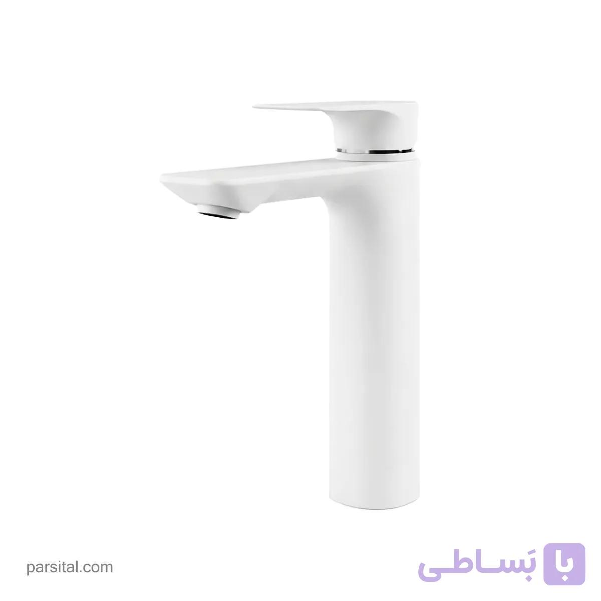 شیر روشویی بلند پرایم مدل ملودی سفید — تصویر 1