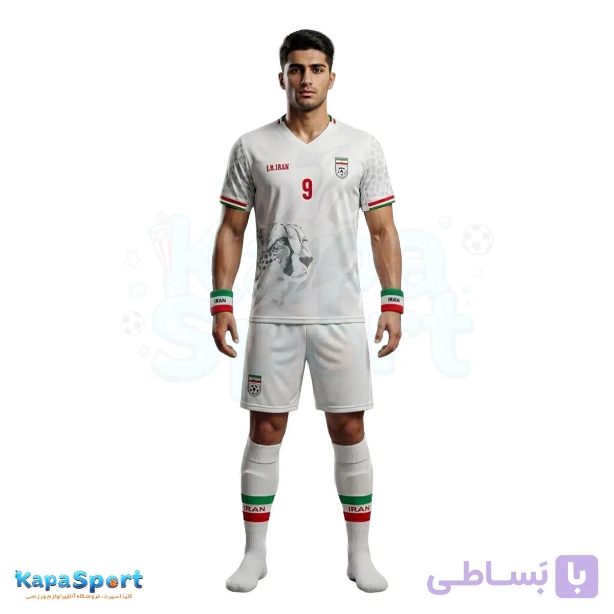 ست ورزشی پنج تکه تیم ملی آلمان جام جهانی 2026 مدل موسیالا | تیشرت ، شورت ، جوراب و مچ بند ورزشی — تصویر 1