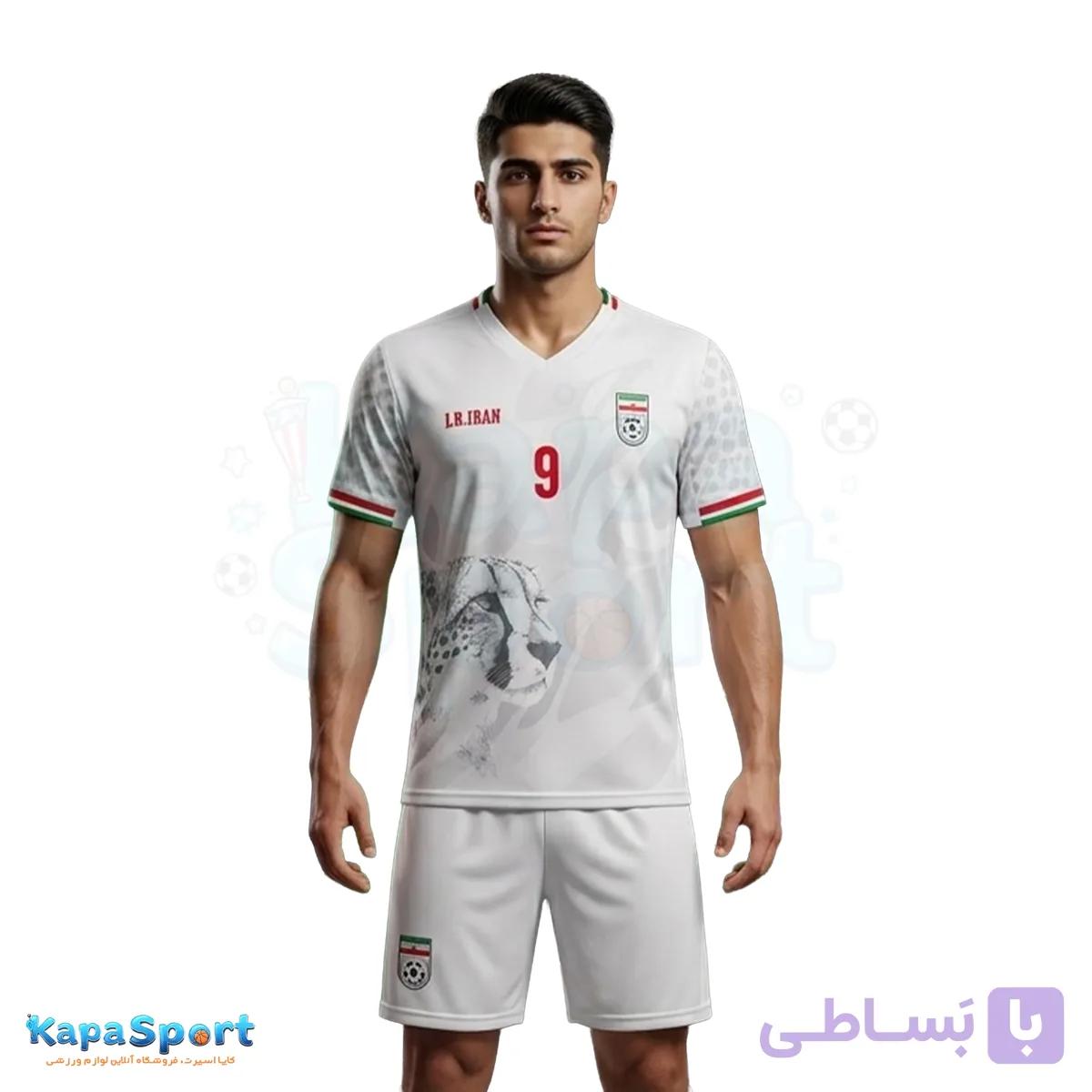 ست ورزشی دو تکه تیم ملی ایران جام جهانی 2026 مدل طارمی | تیشرت و شورت — تصویر 1