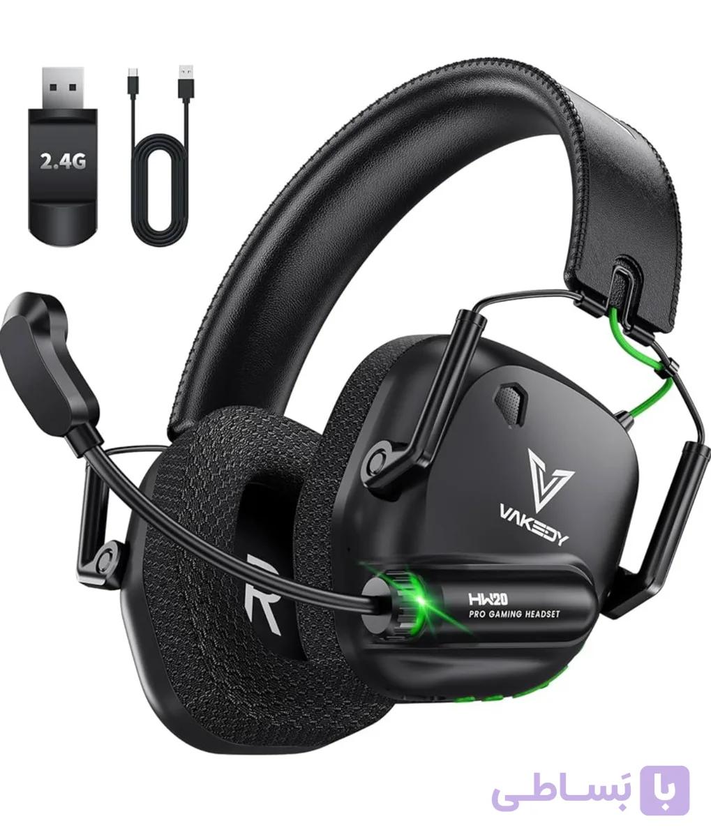 هدست گیم بی سیم VAKEDY HW20 — تصویر 1