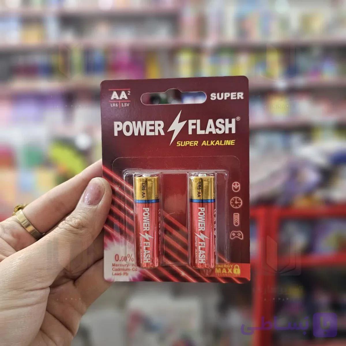 باتري نيم قلم 2 تایی سوپر الکالاين POWER FLASH
