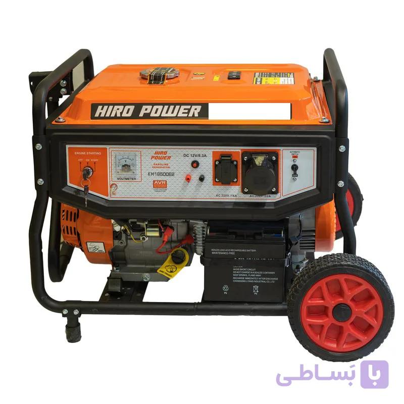 موتور برق 7/5 کیلووات هیرو پاور بنزینی استارتی تکفاز مدل HIRO POWER-KM18500E2