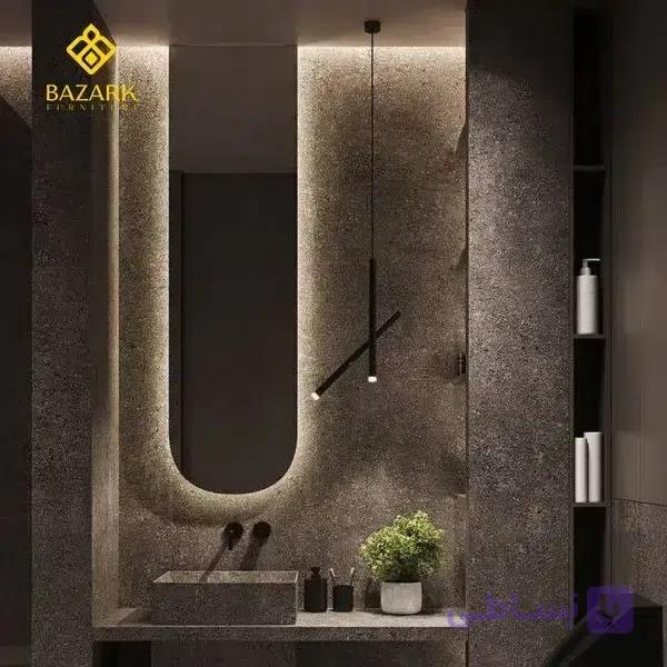 آینه بک لایت قدی مدل 2105