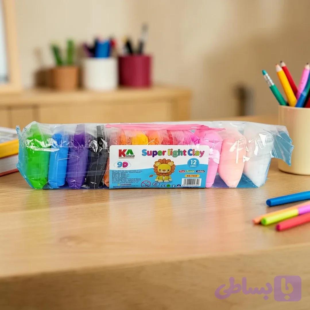 خمیر بازی کلی ۱۲ رنگ کرامت (Keramat) مدل KA-1312 - خمیر سبک فومی