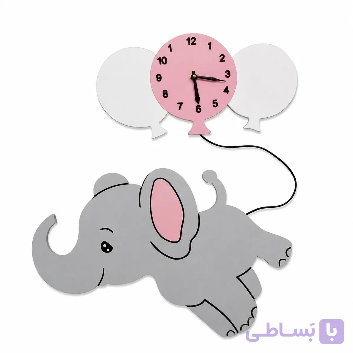 دیوارکوب چراغ‌دار طرح فیل و بادکنک چراغ خواب و دکور اتاق کودک هاله نور زرد گرم — تصویر 1