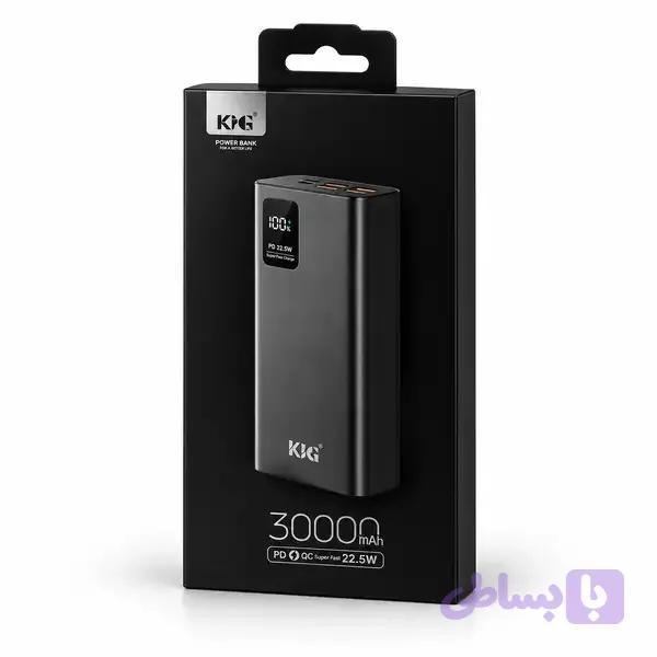پاوربانک 30000 میلی آمپر KPG مدل PD32 با توان 22.5 وات — تصویر 1