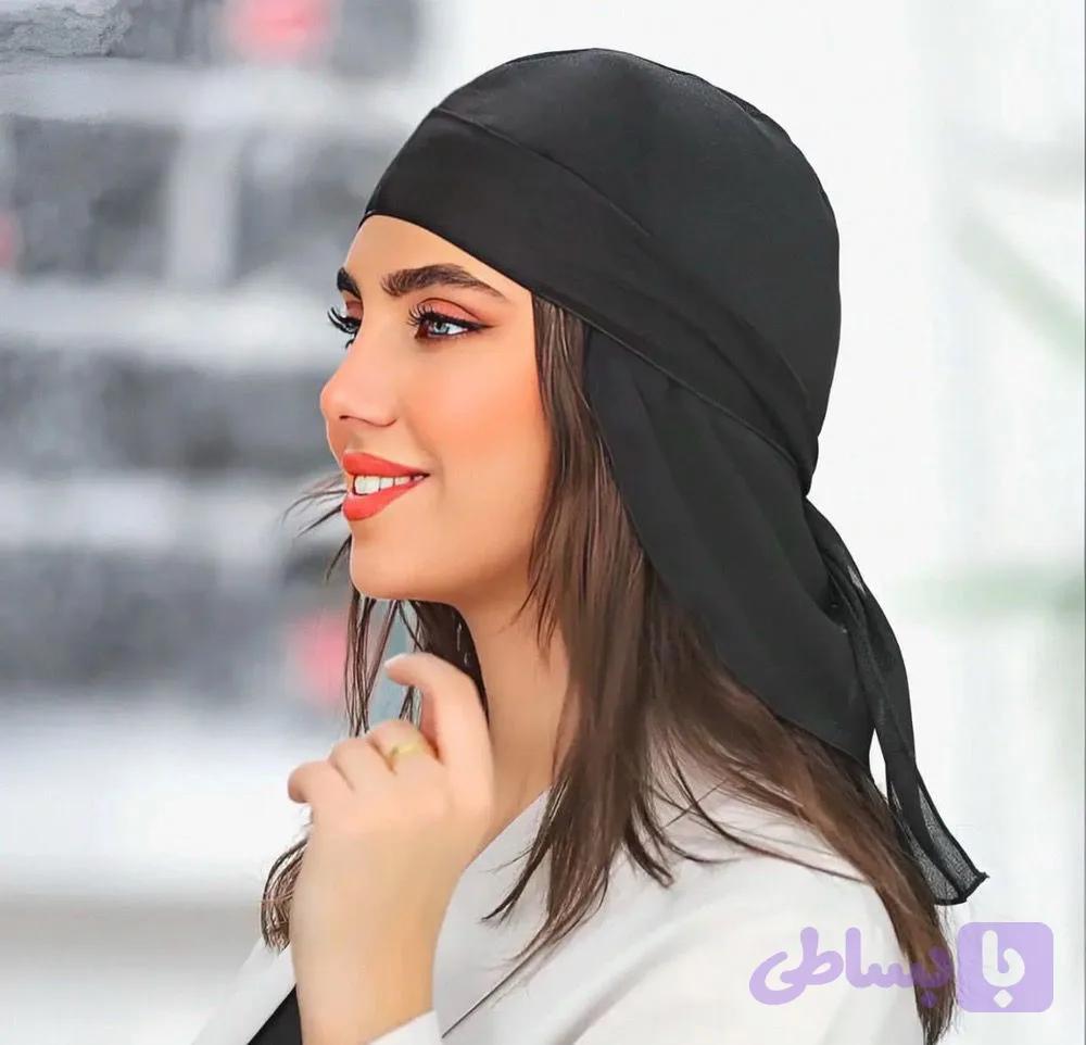 دستمال سر و گردن زنانه مدل دورگ جنس ابروبادی کد 0333