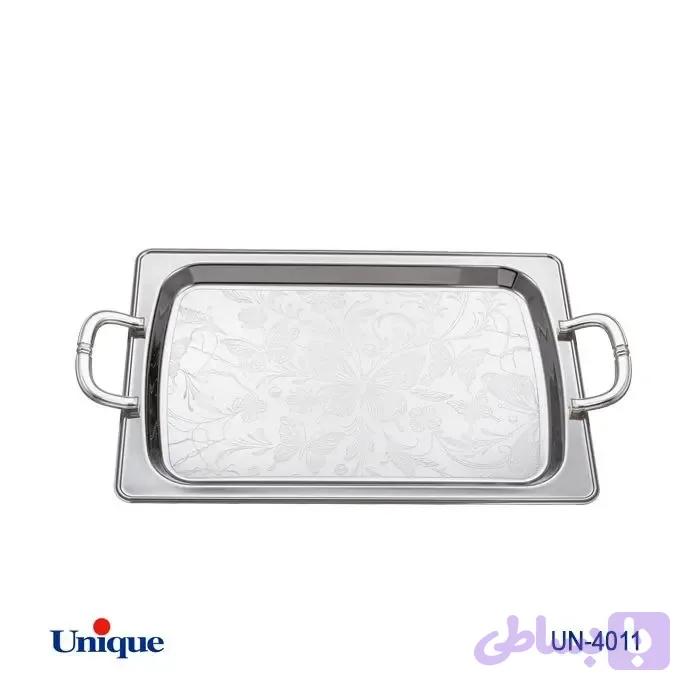 سینی استیل یک میل یونیک Unique بدون پایه کوچک کد UN-4011
