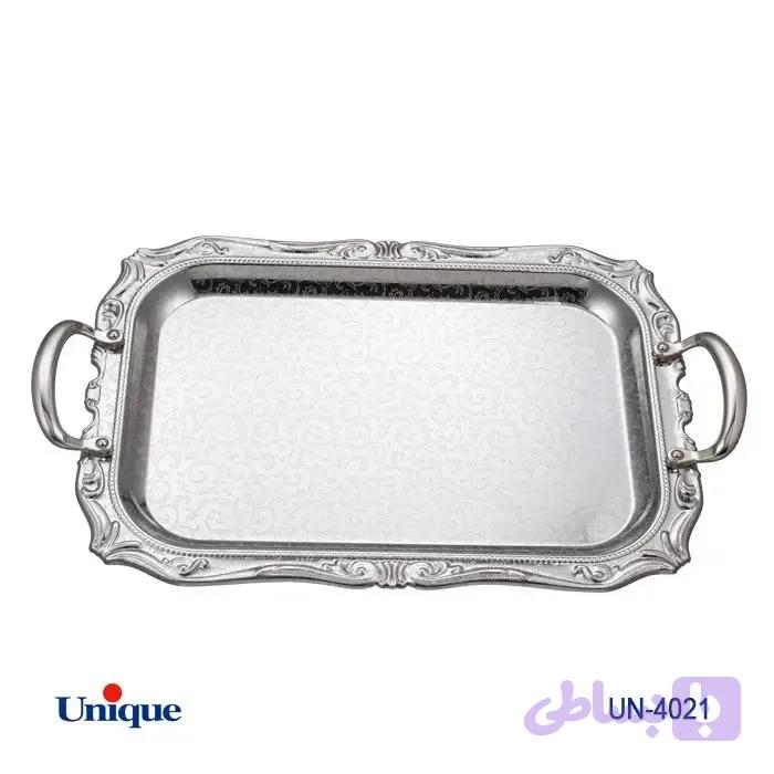 سینی استیل یک میل یونیک Unique بدون پایه بزرگ کد UN-4021