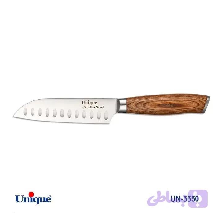 کارد تک یونیک اصل ۵ اینچ سانتوکو دسته چوبی پهن مدل UN-5550