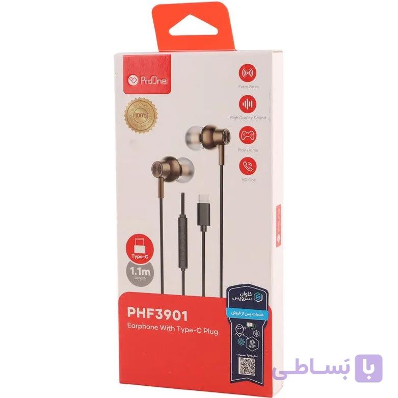 هندزفری سیمی تایپ سی پرووان مدل PHF3901 — تصویر 1