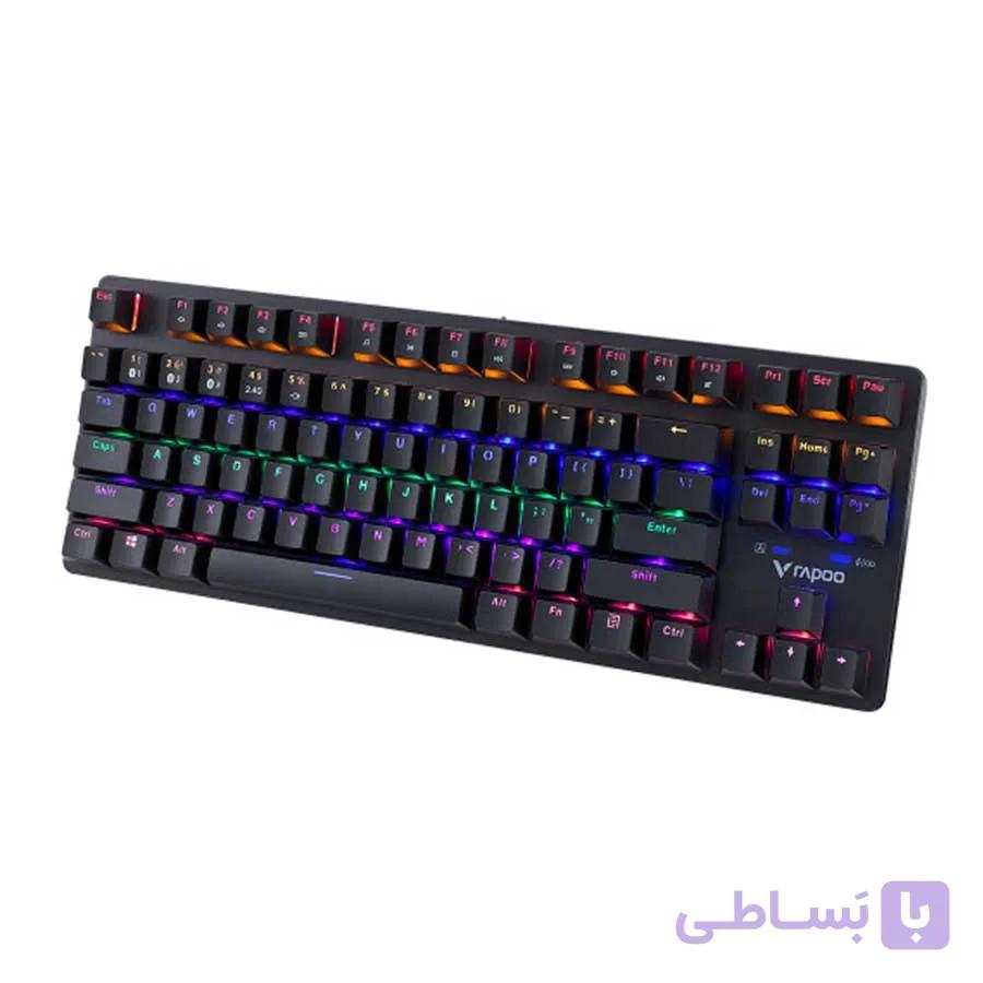 کیبورد رپو مدل V500PRO-87 باسیم مشکی با گارانتی 18 ماهه پانا — تصویر 1