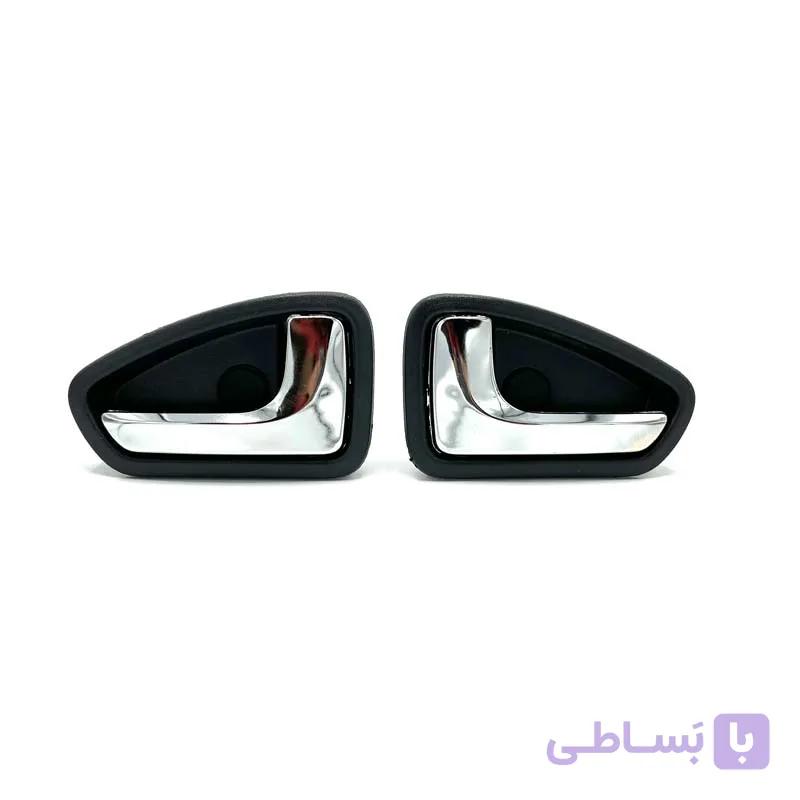 دستگیره درب بازکن داخل پراید 131 آبکاری استیل مشکی