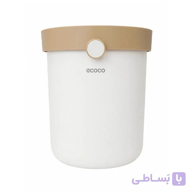 سطل زباله اتاقی ۸ لیتری ABS رنگ نسکافه‌ای برند Ecoco — تصویر 1