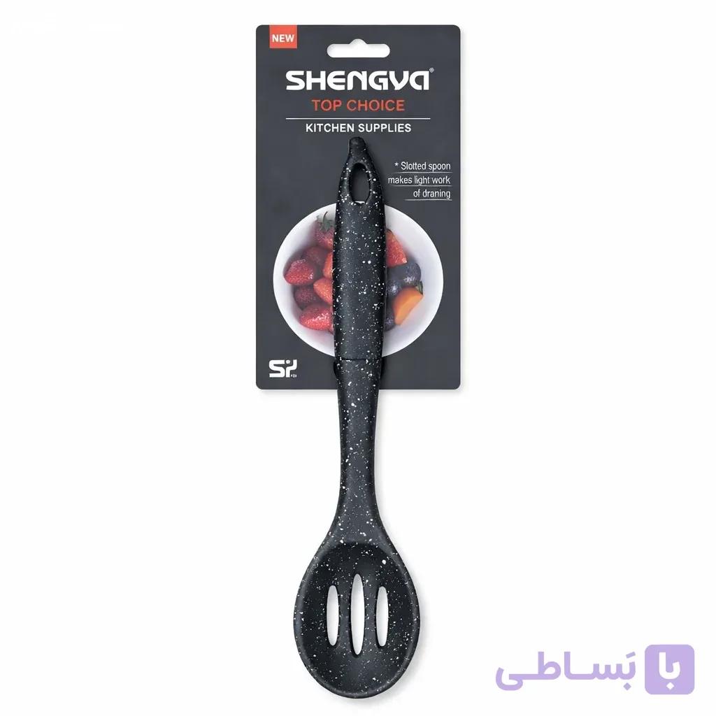 قاشق شیاردار تمام سیلیکونی شنگیا